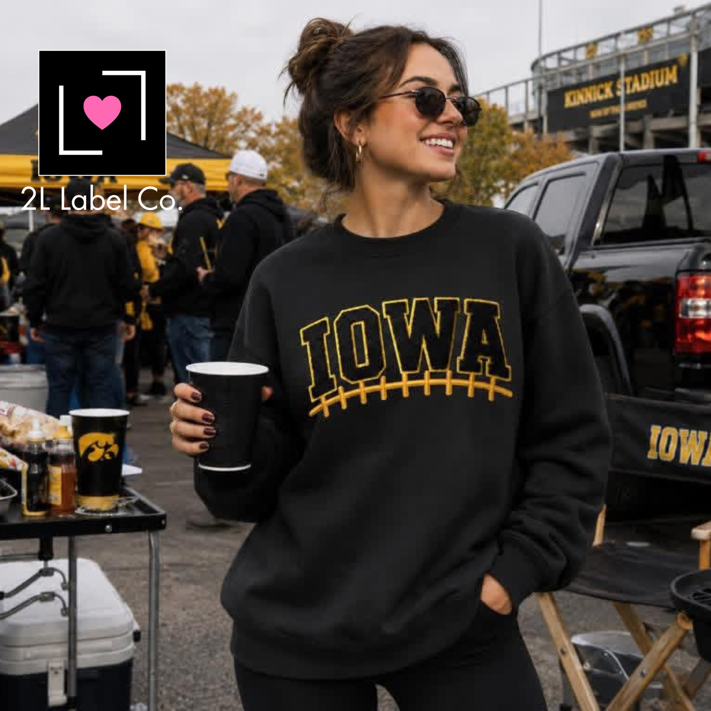 Made to Order- Adult Iowa Patch w/ Laces