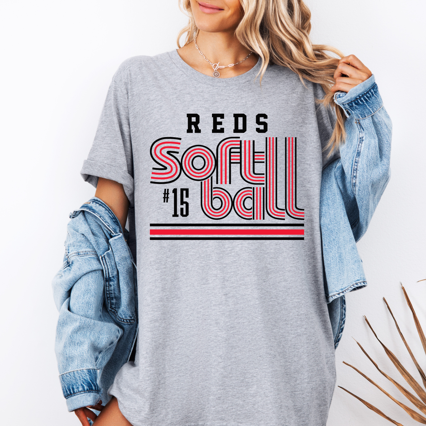 Reds Retro Softball Tees- Customize Player Number