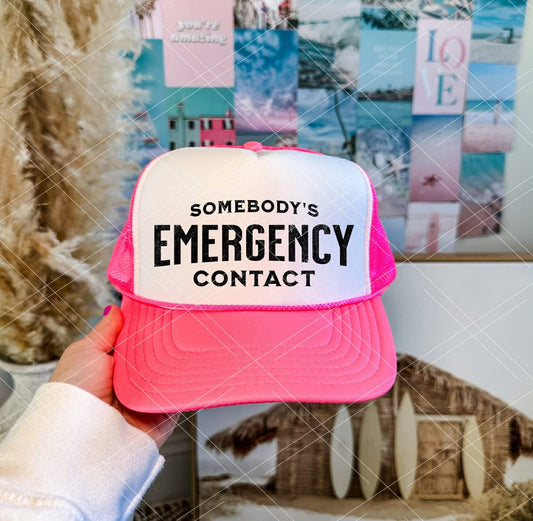 Emergency Contact Trucker Hat