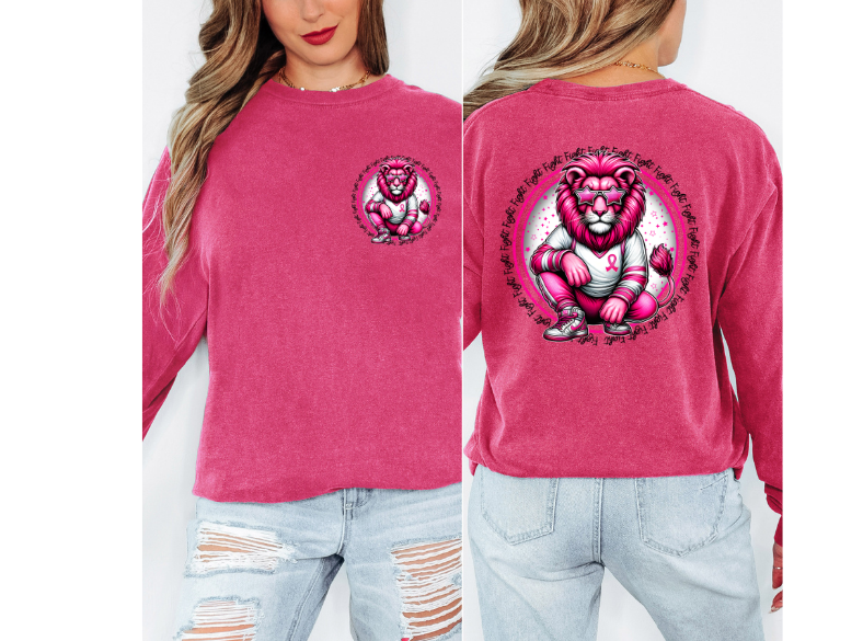 Lion Mascot Breast Cancer